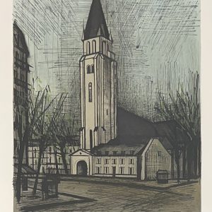 BERNARD BUFFET (1928-1999) - Eglise de saint Germain des Prés