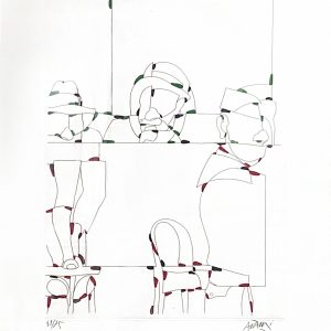 Valerio Adami (1935) - Hommes au bistrot