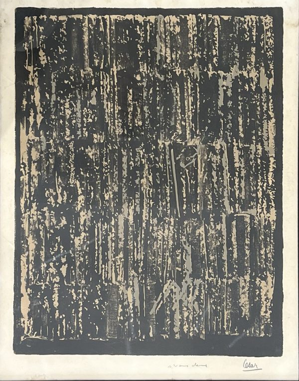 César (1921-1998) - Arrachage - Lithographie