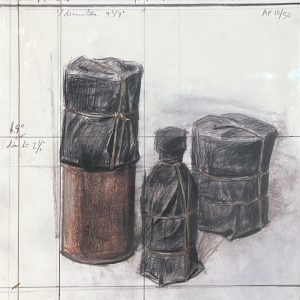 CHRISTO (1935-2020) - Wrapped bottle and cans ( project)