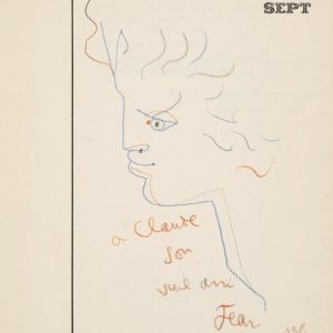 JEAN COCTEAU (1889-1963) - Dessin - Le Chiffre Sept