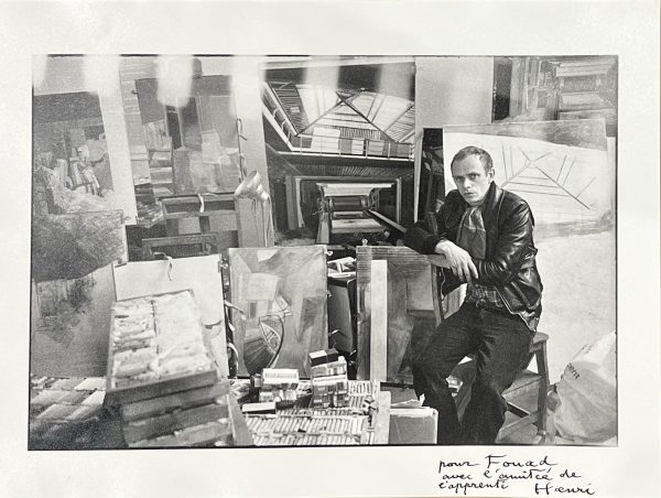 Portrait de Sam Szafran dans son atelier, 1978.