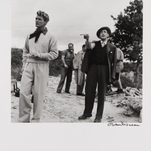 Jean Cocteau et Jean Marais sur le tournage du testament d’Orphée, 1949