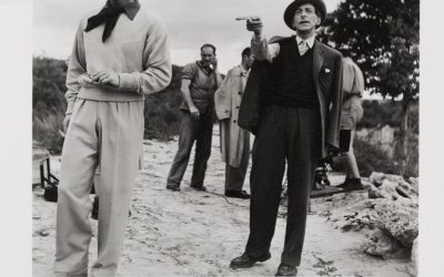 Jean Cocteau et Jean Marais sur le tournage du testament d’Orphée, 1949