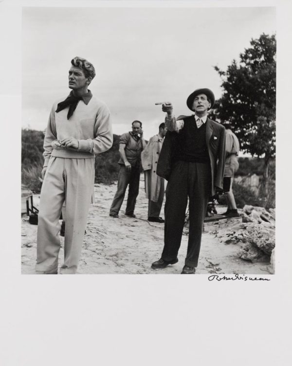 Jean Cocteau et Jean Marais sur le tournage du testament d’Orphée, 1949