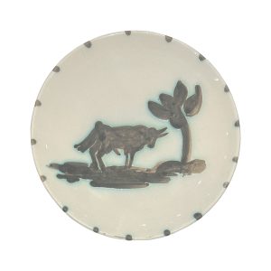 Assiette modèle Taureau sous l’arbre, 1952.