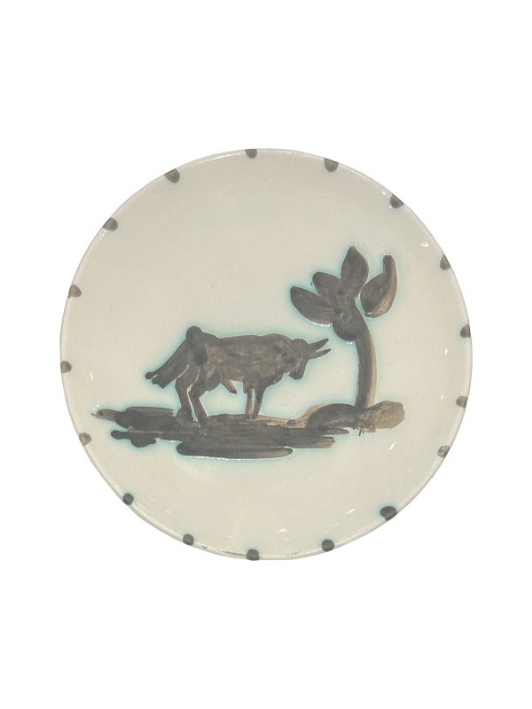 Assiette modèle Taureau sous l’arbre, 1952.
