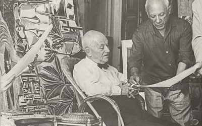 Pablo Picasso et Daniel-Henry Kahnweiler, 1961.