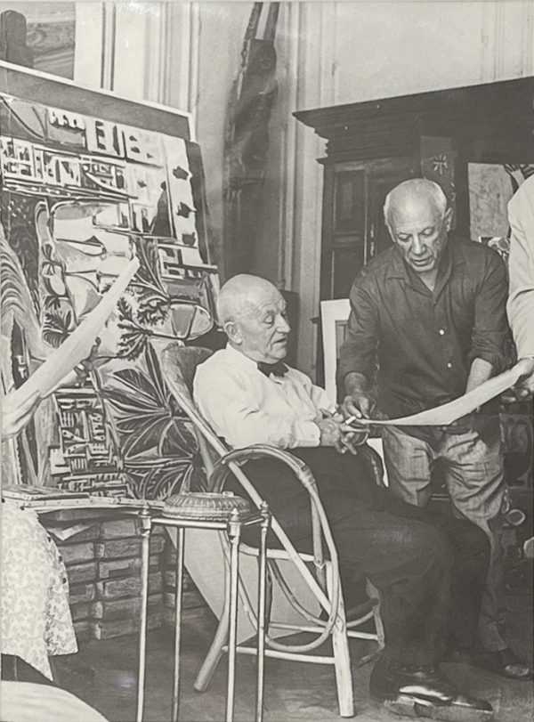 Pablo Picasso et Daniel-Henry Kahnweiler, 1961.