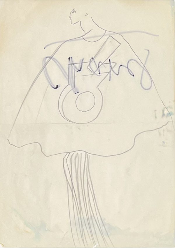 Dessin d’une cape, circa 1988