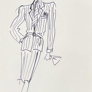 Dessin d’un tailleur jupe