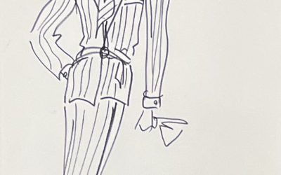 Dessin d’un tailleur jupe