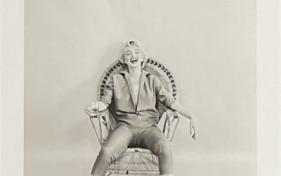Marilyn Monroe, Wicker chair sitting, New York, Septembre 1954