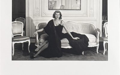 Rita Hayworth chez Dior, 1950.