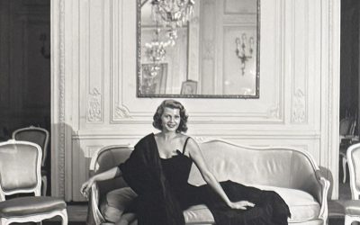 Rita Hayworth chez Dior, 1950.