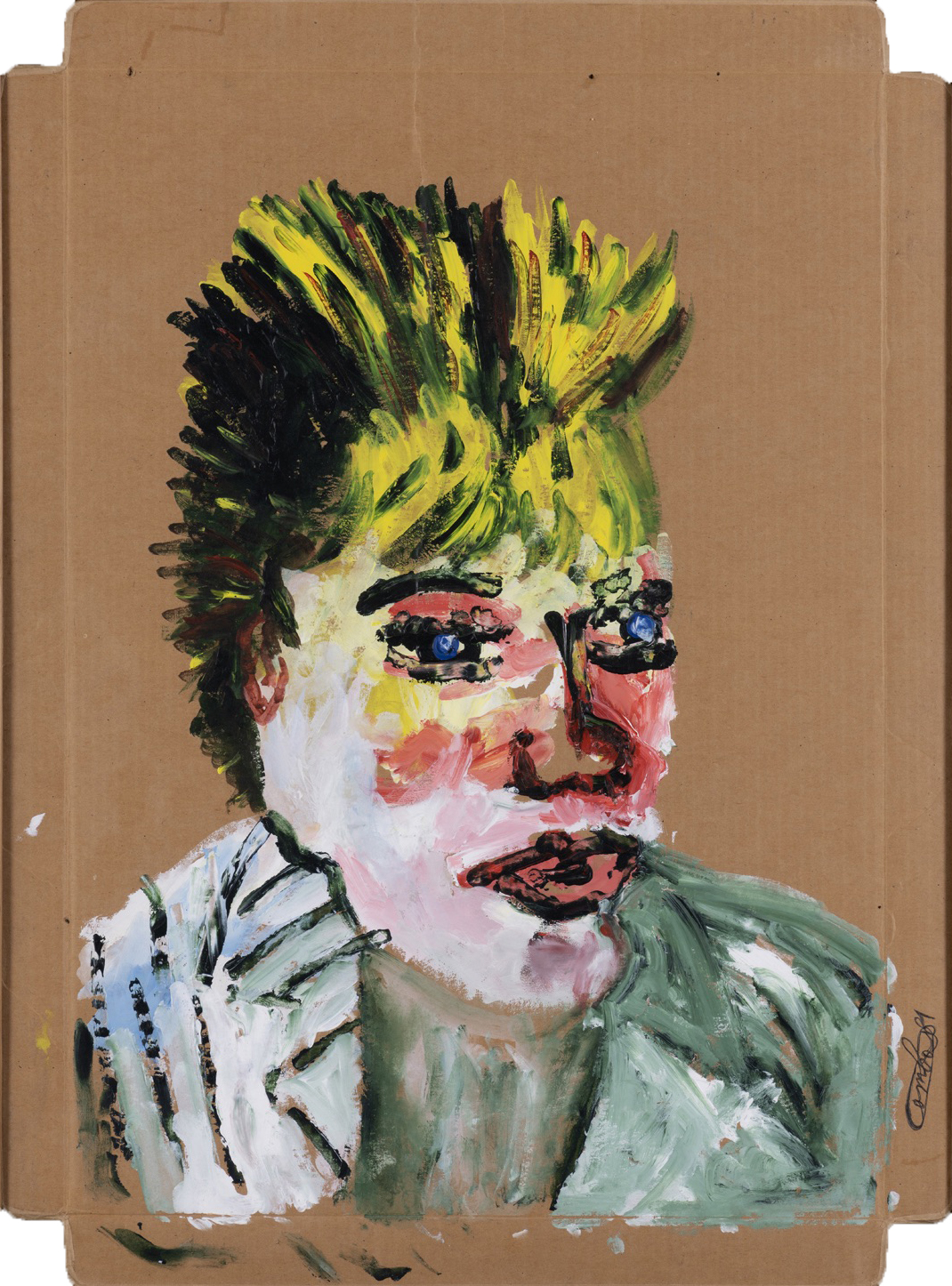 Portrait de Ketty avec cheveux relevés à la barrette, 1981.