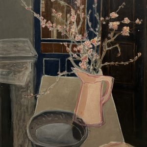 Nature morte au pichet rose