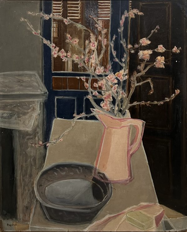 Nature morte au pichet rose