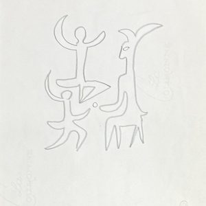 Dessin préparatoire de la Chapelle Notre-Dame de Jérusalem, 1963
