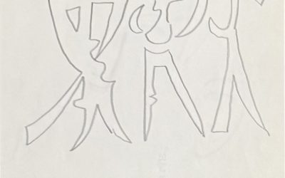 Dessin préparatoire de la Chapelle de Jérusalem, 1963