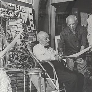 Pablo Picasso et Daniel-Henry Kahnweiler, à la Californie, 1961