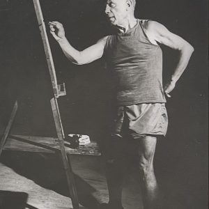 Pablo Picasso during Le Mystery Picasso, Nice, 1955