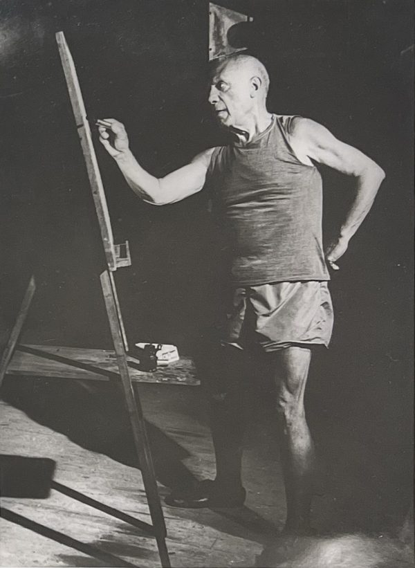 Pablo Picasso during Le Mystery Picasso, Nice, 1955