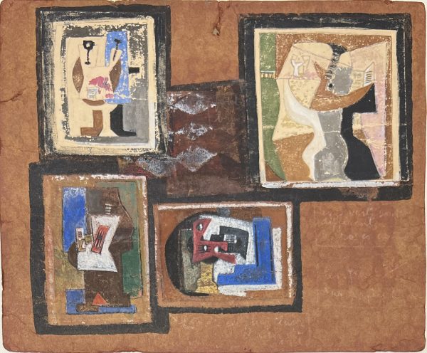 Étude préparatoire composée de quatre compositions, circa 1920-1930