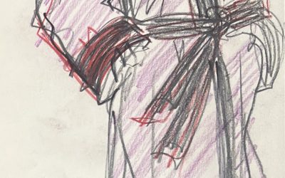 Croquis d&rsquo;un manteau, circa 1990