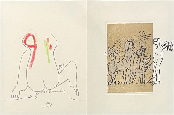 Roberto Matta ; oeuvre originale ; lithographie ; eaux fortes ; nu de dos