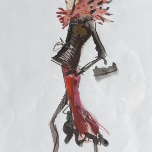 Christian Lacroix dessin de silhouette dessin mode