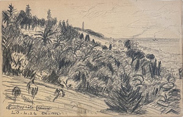 Albert Marquet ; dessin original ; mine de plomb ; cote fleurie