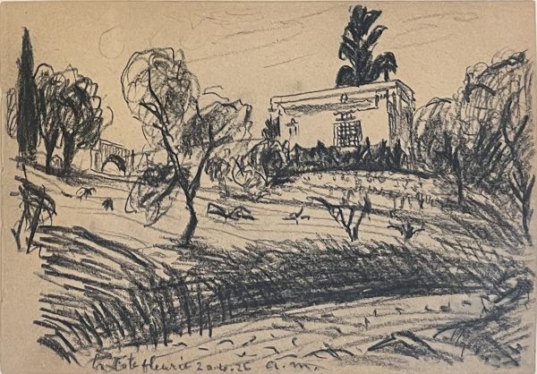 Albert Marquet ; dessin original ; cote fleurie ; mine de plomb