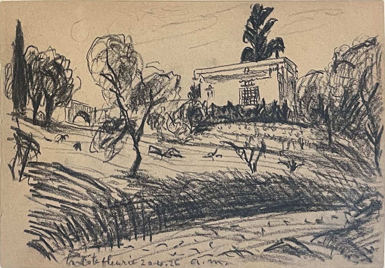 Albert Marquet ; dessin original ; cote fleurie ; mine de plomb