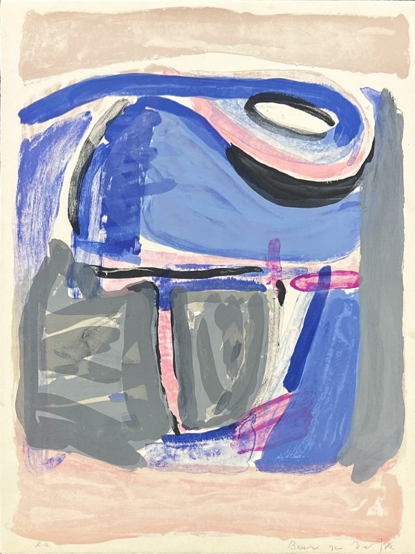 Bram Van Velde ; lithographie ; papier arches ; couleurs ; abstrait ; 1970