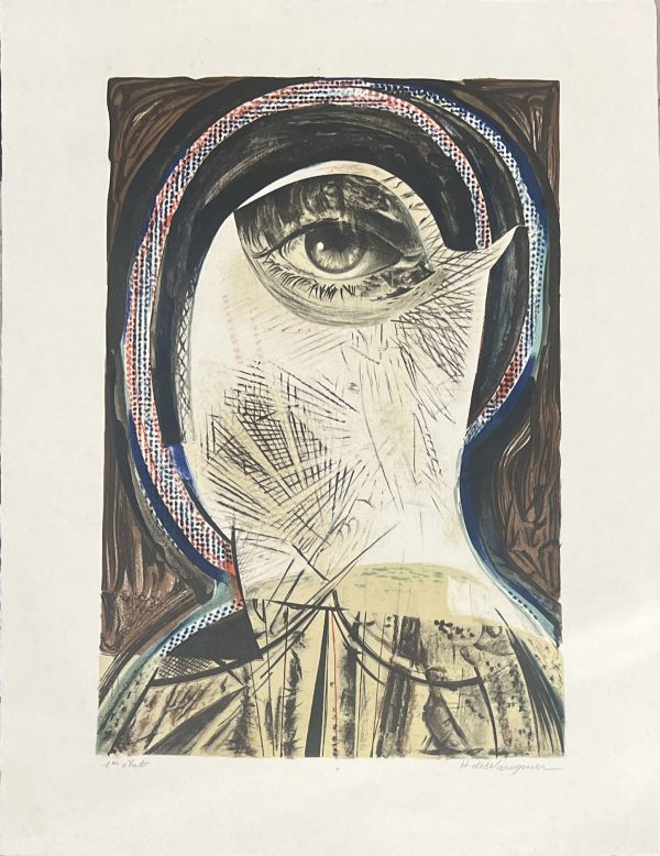 Henry de Waroquier ; l'oeil ; lithographie