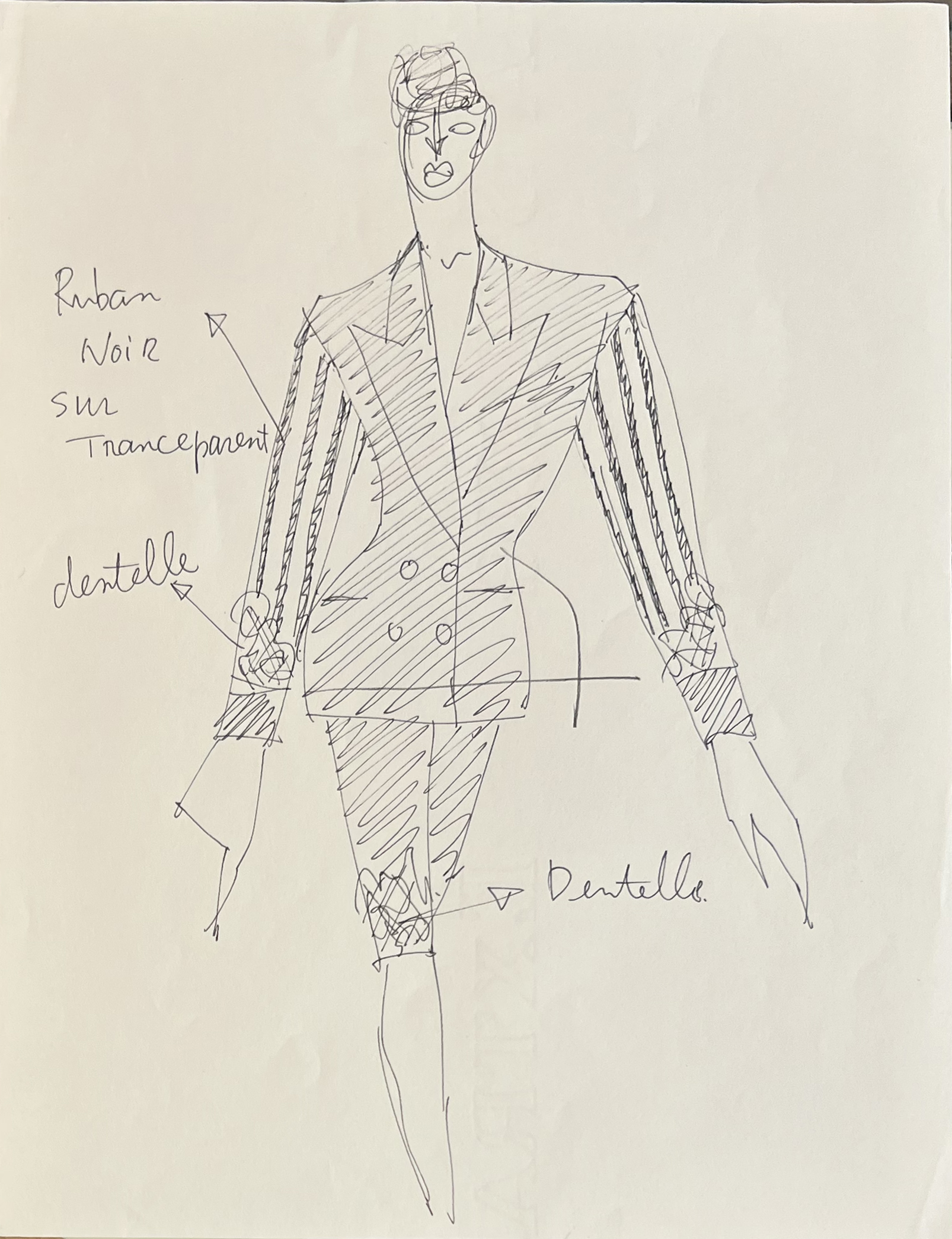 Jean-Paul Gaultier ; JPG ; dessin de mode ; dessin original