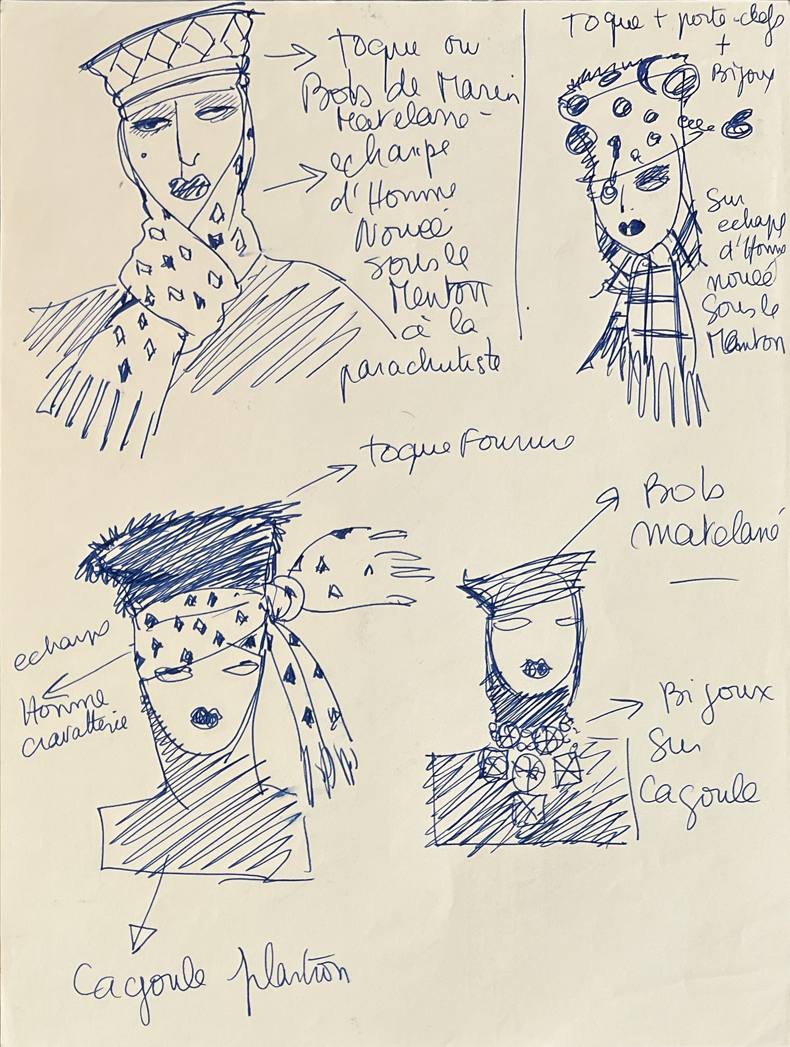 JEAN PAUL GAULTIER ; JPG ; Dessin de mode ; Dessin original