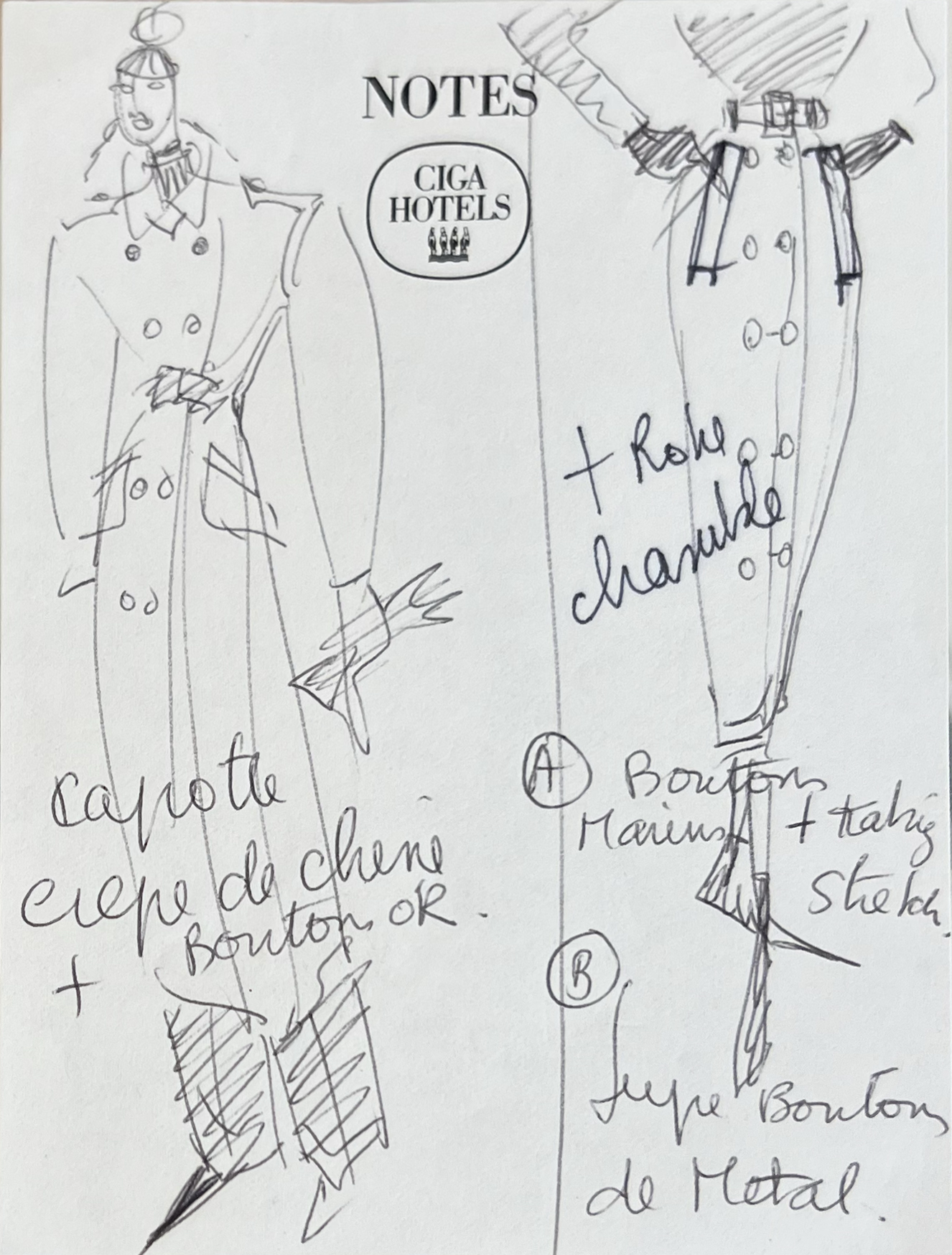 Jean-Paul Gaultier ; JPG ; Dessin de mode ; Dessin Original