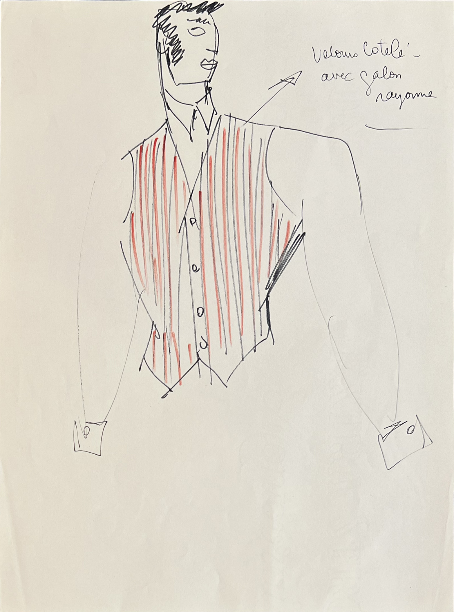 Jean-Paul Gaultier ; JPG ; dessin de mode ; dessin original