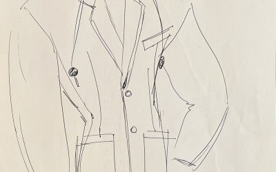 Croquis d’une veste à capuche homme,