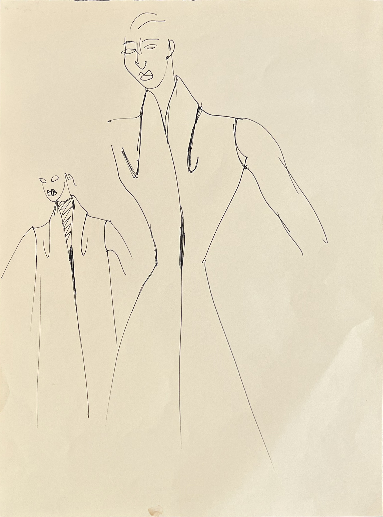 Jean-Paul Gaultier ; JPG ; Dessin original ; dessin de mode