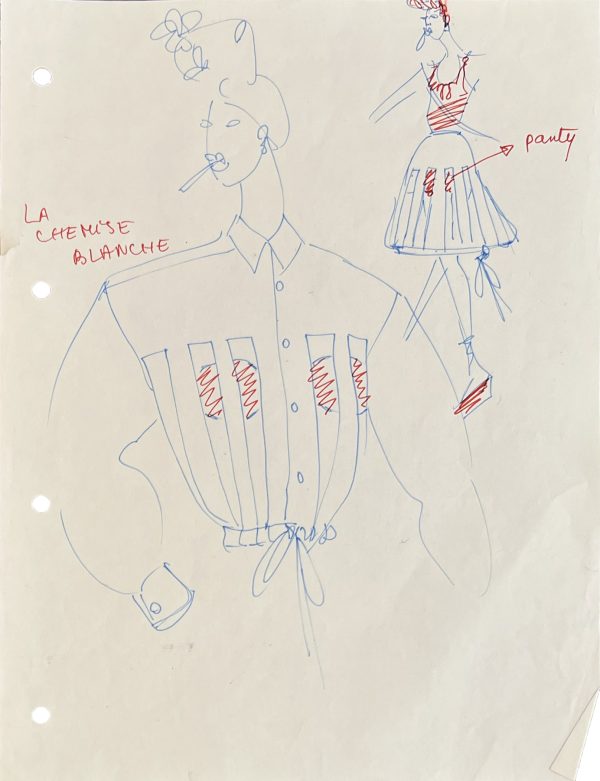 Jean-Paul Gaultier ; JPG ; dessin de mode ; dessin original