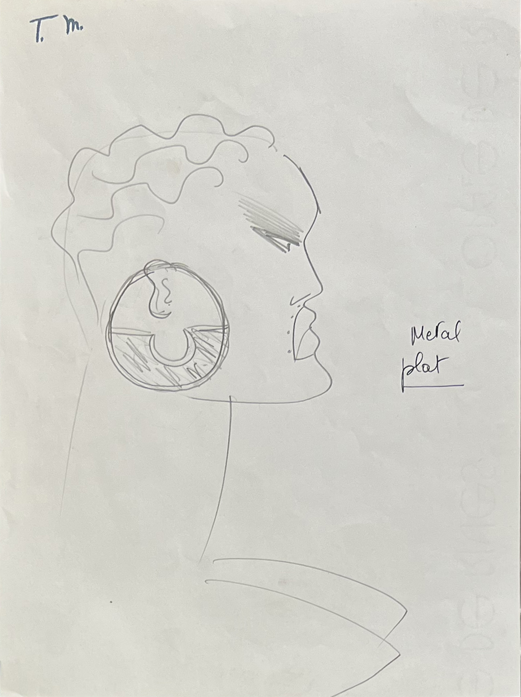 Thierry Mugler ; dessin de mode ; dessin original