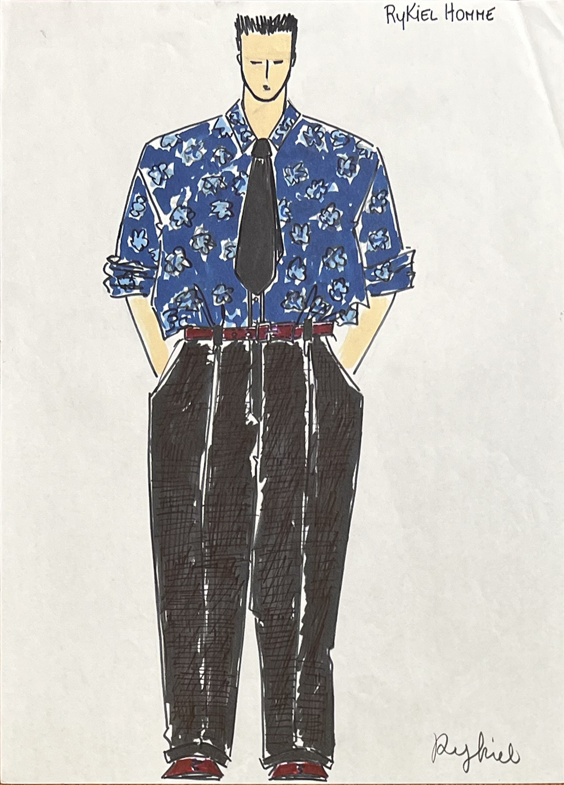 Jean-Paul Gaultier ; JPG ; dessin de mode ; dessin original