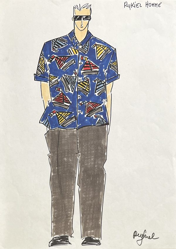 Sonia Rykiel ; dessin de mode ; dessin original