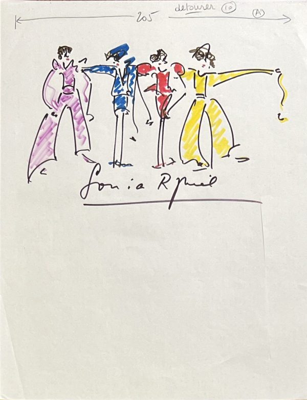 Sonia Rykiel ; dessin de mode ; dessin original