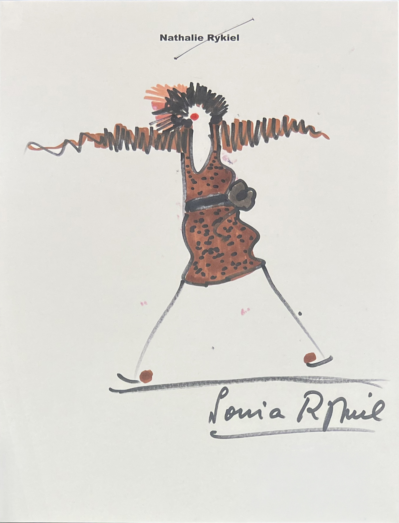 Sonia Rykiel ; dessin de mode ; dessin original