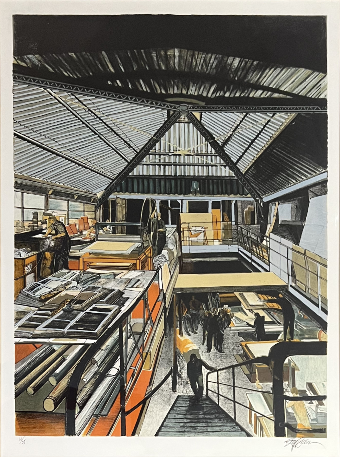 Sam Szafran ; Imprimerie Bellini ; 1972 ; lithographie en couleurs ; Papier Arches ; Œuvres d'art ; multiples